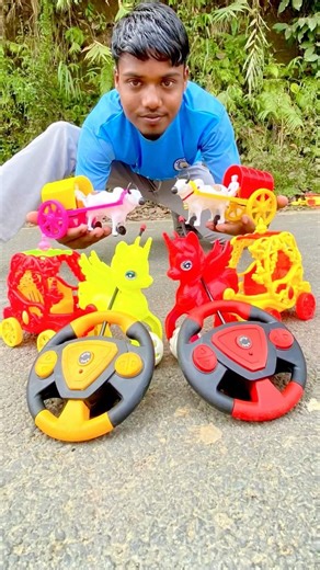 New Remote control horse gadi Vs cow gadi unboxing Disi 🥰#shortsfeed