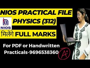 Nios physics practical file(312) ll nios Physics solved practical file ll nios April & October 2025.