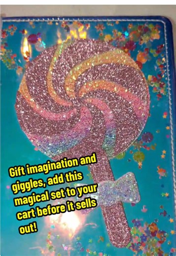 This kawaii notebook set turns writing into pure joy! A donut-shaped sparkle pen glitters as it writes while the pastel-colored notebook inspires endless creativity. It is perfect for classroom sessions or art projects. The adorable keychain charm adds extra cuteness wherever it goes. It is screen-free, safe, and ready for little hands! Gift imagination and giggles, add this magical set to your cart before it sells out! #giftforkids #art #kids #parents #girls