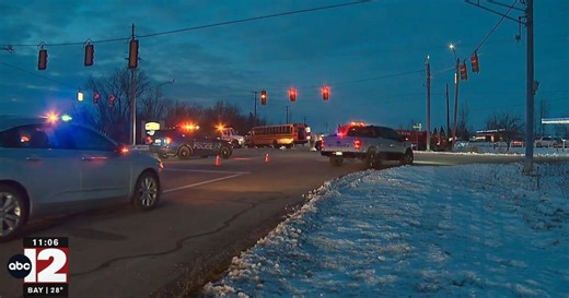 No students injured after Carrollton school bus, semi-truck crash