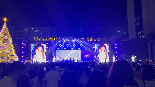 WATCH: P-pop girl group BINI experiences a technical malfunction during its performance of the song “Infinity” during the grand Paskuhan concert 2025 on Friday, Dec. 19. Video by Joss Gabriel Oliveros/ THE FLAME | The Flame