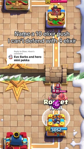 Replying to @Dlow. r4ven Can 4 elixir defend this push? 🤔 #clashroyale #clashroyaledaily #clashroyalemoments #clashroyalememes