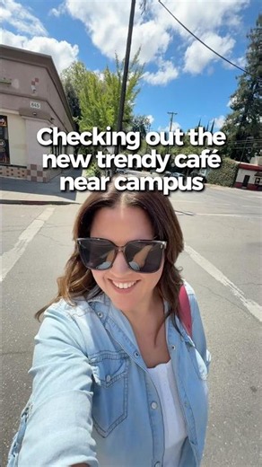 Café Maria Near Chico State | New Coffee Shop Review (Croissant Sandwich + Strawberry Matcha)