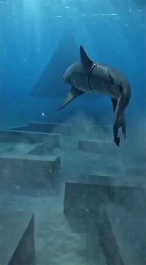 pyramid in water 😱#ai#animation #viral #pyramid