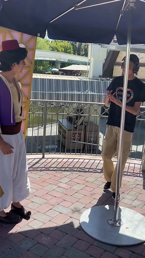 Thomas taking pictures with Aladdin #autism #autismawareness #autismacceptance #asd #specialneeds #disney #disneyparks #disneyland #disneytiktok #disney100 #aladdin #fyp #foryoupage