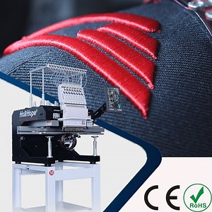 [Hot Item] 5 Years Warranty High Speed Cap Embroidery Machine 1 Head Auto-Oiling Embroidery Sewing Machine with Digitized Software