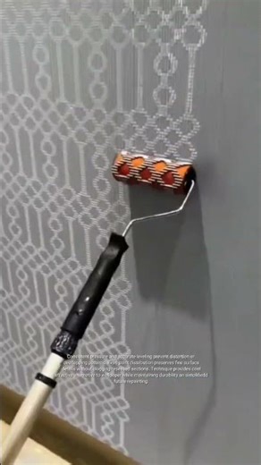 Patterned paint roller wall design technique