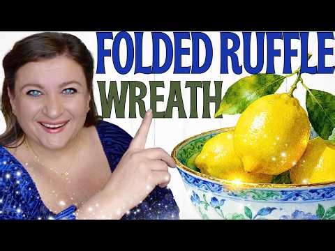 Gorgeous Folded Ruffle Lemon Deco Mesh Wreath DIY that will amaze our neighbors