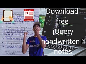 Free Hand-Written jQuery Notes 📝 | jQuery ke handwritten Notes | jQuery Notes | Download free 📝notes