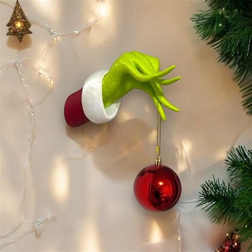 Green Hand Ornament Holder – Wall Mount 3D Printed Christmas Decor - Etsy Canada