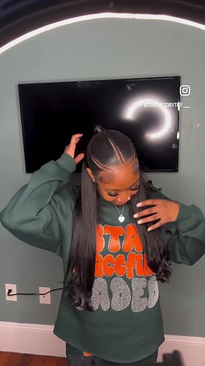 Quick weave half up half down 😍😍😍 #quickweave #quickweavestyles #knotlessbraids #stitchbraids #feedin #feedinbraids #blackgirl #blackgirltiktok #fyp #fypシ #fypage #fypシ゚viral #fypp #fyppppppppppppppppppppppp #foryou #foryourpage #foryourpagetiktok #bostonhairstylist #braidstyles #ponytailhairstyle