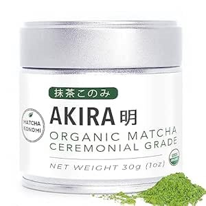 Akira Matcha 30g - Organic Premium Ceremonial Japanese Matcha Green Tea Powder - First Harvest - Zero Sugar - USDA and JAS Certified