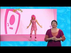 CBeebies Lazy town extra sign zone