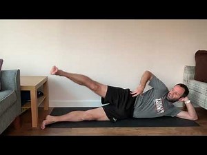 Side lying Abduction with Isometric hold Inversion / Eversion