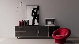 3d video rendering footage contemporary interior design of the living room. Stylish interior of the living room