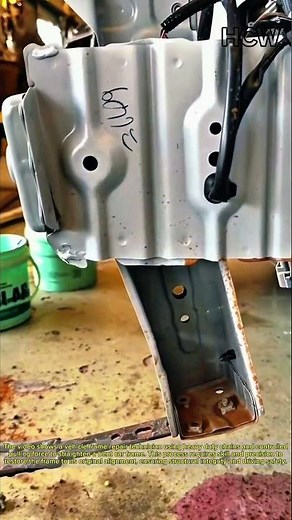 Frame Straightening with Chains: Mechanical Force Restores Precision.