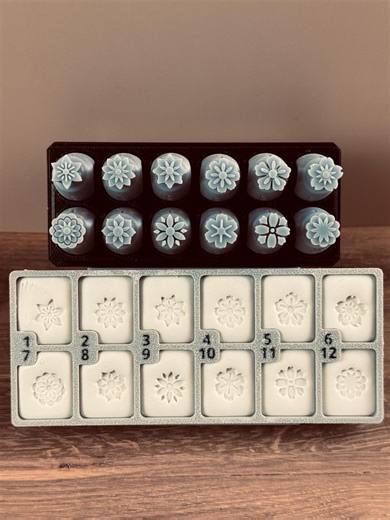 Floral Pottery Stamps – 12 Small Flower Blossom Clay Stamps for Mini Houses, Jewelry and Magnets - Etsy