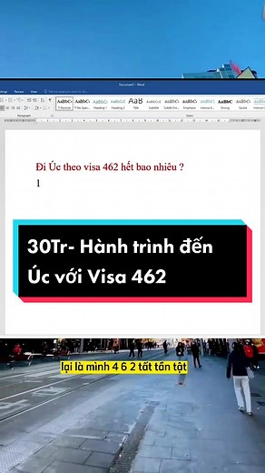 Hành trình đến Úc với Visa 462