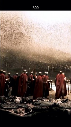 Epic 300 Movie Scene: Fighting Under a Rain of Arrows 🏹🔥🛡️