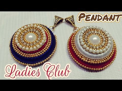 How to make silk thread Necklace Pendant I Jewelry Tutorials I DIY