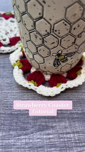 Strawberry Coaster Crochet Tutorial: Easy Beginner Project