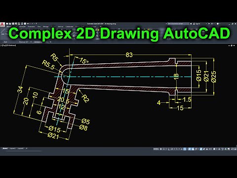 AutoCAD Complex 2D Drawing | 2D Complex Mechanical Drawing In AutoCAD #13