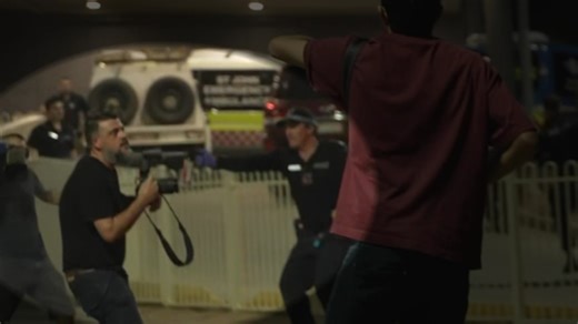 Channel 10 camera operator sprayed with OC spray by police at Alice Springs riots