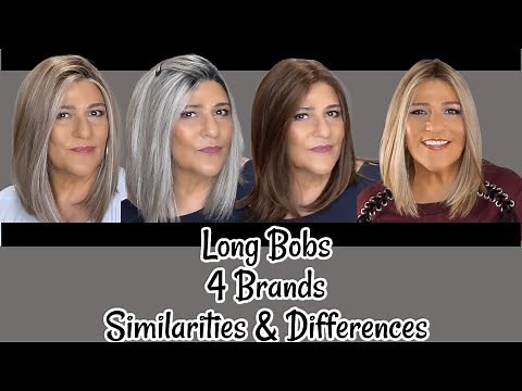 4 LONG BOBS ~ 4 BRANDS ~ Similarities and Differences~ Wig Review