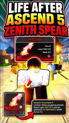 How Life Feels Like After ASCENSION 5 Zenith Spear in Jujutsu Zero
