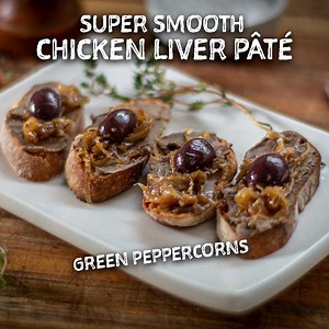 You will never buy chicken liver pâté again! 👉 Get this written recipe link here: https://recipe30.com/extra-smooth-chicken-liver-pate.html/ There’s no better spread over slices of baguette or your favourite cracker. Silky and smooth, it’s the perfect appetizer everyone loves. Ideal for dinner parties, cocktail parties, and the festive seasons. Pâté can also make a great food gift, placed in little glass containers. Make sure your butcher has cleaned the livers. If not, pull out some of the mem