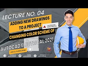 Adding new drawings to a project and changing color scheme of AutoCAD Electrical