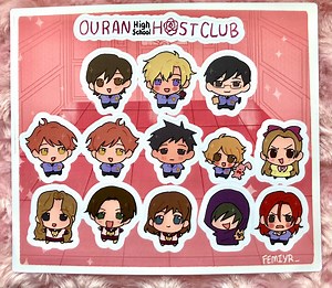 Ouran High School Host Club Chibi Sticker Sheet - Etsy