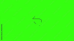 Black outline charity and donation 4k icon animation on Green screen background. charity icon animation, donation icon animation, black outline icon, 4K animation, Green screen background,