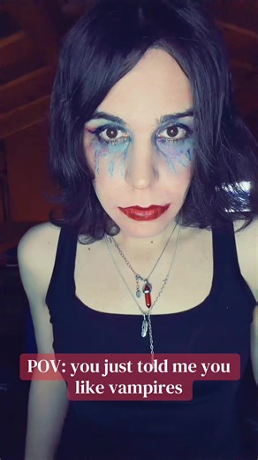 Having fun with my fangs.#vampire #vampiregirl #wlw #makeup #fangs | Vampire Makeup