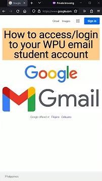 How to Access the Western Philippines University (WPU) Student Email Account for the First Time