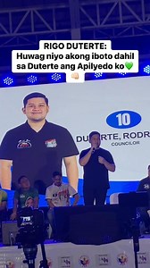 18K views · 926 reactions | huwag niyo ako piliin dahil sa Duterte ang Apilyedo ko, tingnan niyo kung ano ang mga planu ko sa City | Boss Mil | Facebook