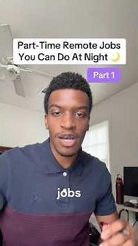 3 Part-Time Remote Jobs You Can Do at Night 🌙 | Part 1
