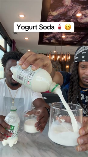 Yogurt Soda for breakfast 🥤 🥴 #holidays #fermented #yogurt #soda #breakfast
