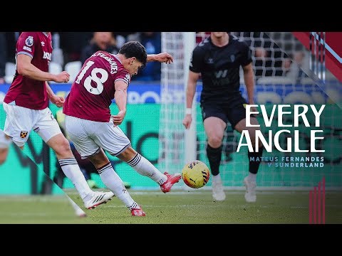 EVERY Angle of Mateus Fernandes' stunning goal against Sunderland 🎥 | West Ham 3-1 Sunderland