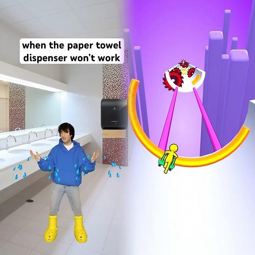 When The Paper Towel Dispenser Is Motion Activated 🤣 #shorts #relatable