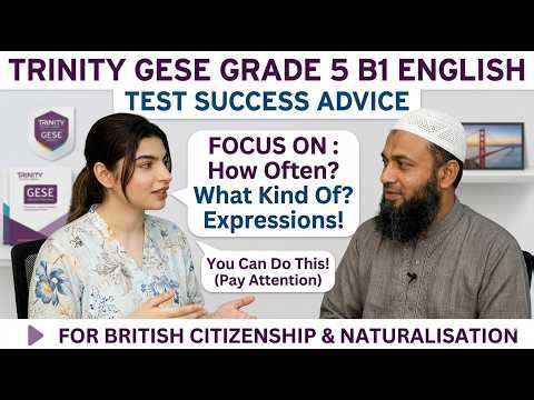B1 English Test (GESE Grade 5) | SELT British Citizenship| Trinity College London ILR UK