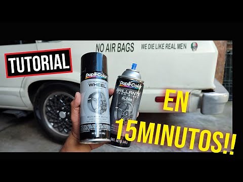 COMO PINTAR RINES EN 15 MINUTOS! (TUTORIAL: COMO PINTAR RINES CON PINTURA EN LATA)