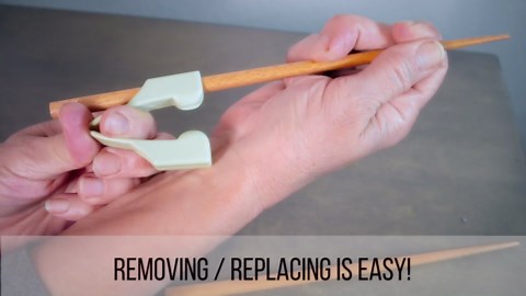 Chopstick Helper - Training Chopsticks for Adults, Beginners, Trainers or Learners, Right or Left Handed - Non-Slip, Reusable, Replaceable
