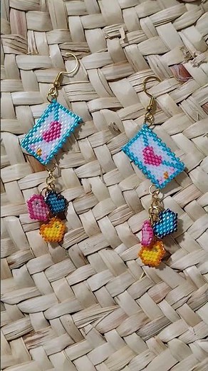 Handmade Miyuki Earrings ✨#diy #miyuki #brickstitch #jewelrymaking #beading #tutorial