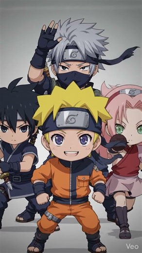 Cute Chibi Ninja Team Animation 🌀 | Relaxing Anime Motion & ASMR Sound