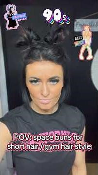Space buns tutorial for short hair