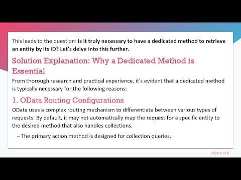 Understanding the ASP.NET Core 3.1 OData Configuration: Why Selecting an Entity by ID may Fail