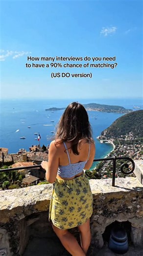 Dr. Alina, MD on Instagram: "Most applicants wildly overestimate how many interviews they “need” to match. This data shows how many interviews give a ~90% chance of matching by specialty. Note: this data is for US DO seniors only. Follow for an upcoming Reel breaking this down for IMG applicants and see my previous Reel for US MD applicants. A few important things to understand before you panic or relax too much: • This is probability, not a guarantee • More interviews ≠ automatically safer if t