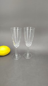 Cristal D'arques Diamant Champagne Flutes - Set of 2 - Starburst Pattern - Etsy