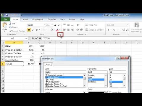 How to Write subscript in Excel 2010